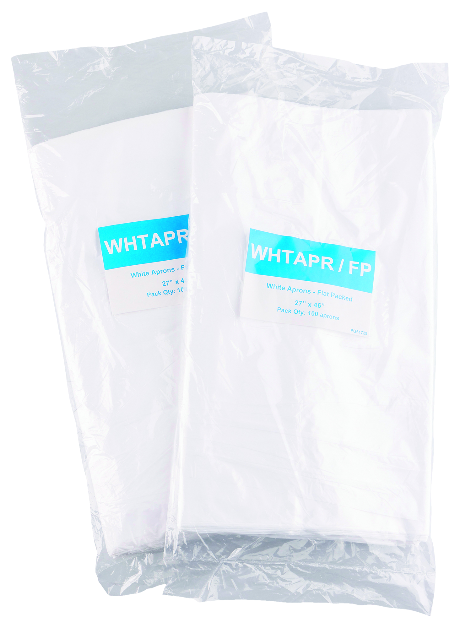 Flat Pack White Aprons 27 x 46" 100pk