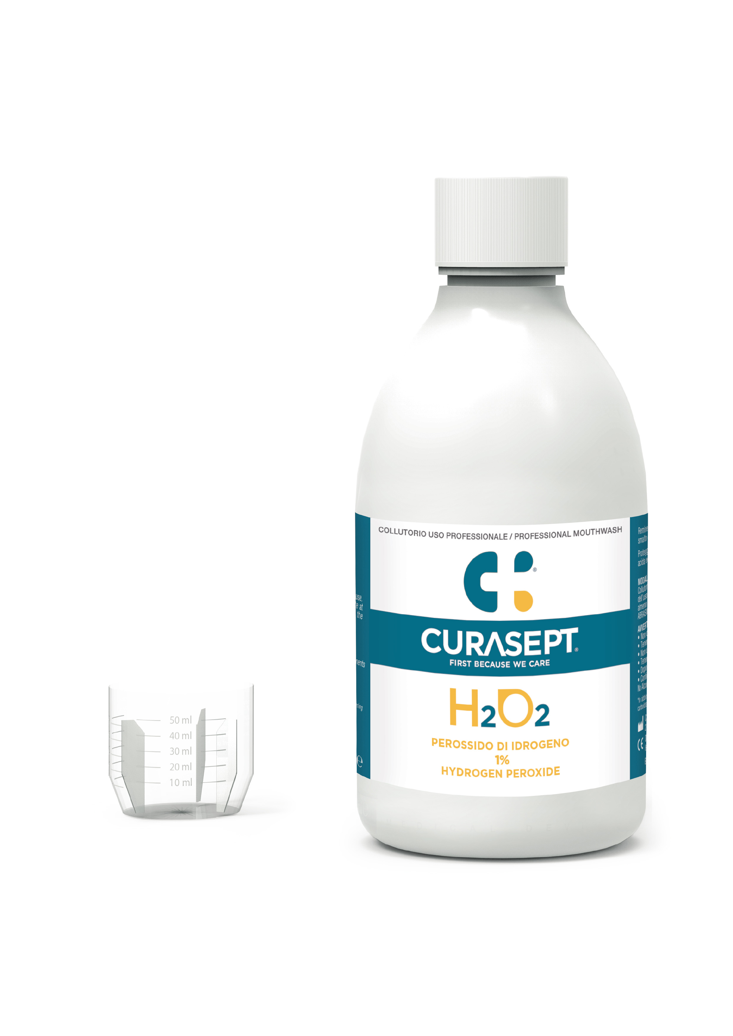 Curasept Hydrogen Peroxide Mouthwash 1% 300ml 12pk