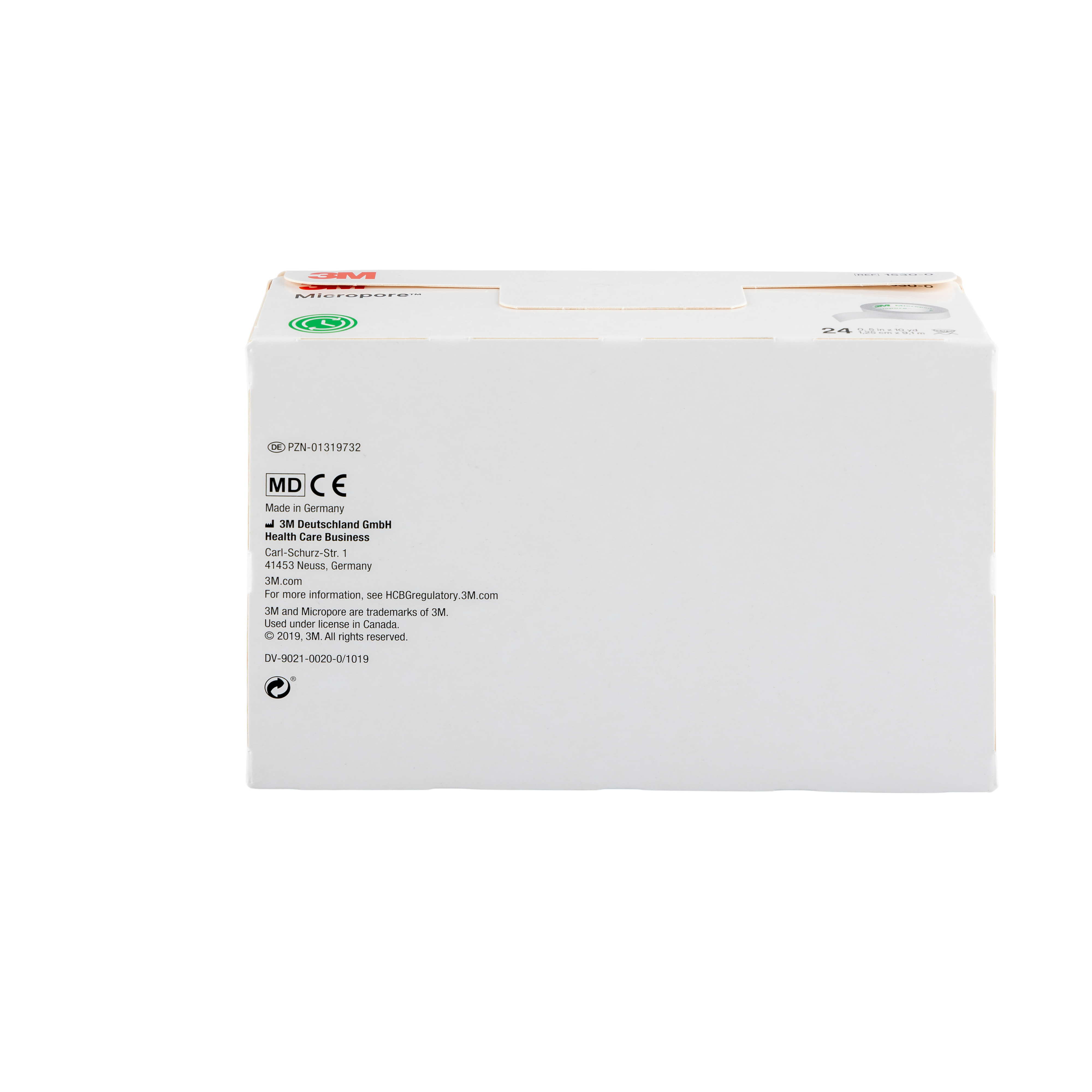 Micropore Tape White 1.25cm x 9.14m 24pk