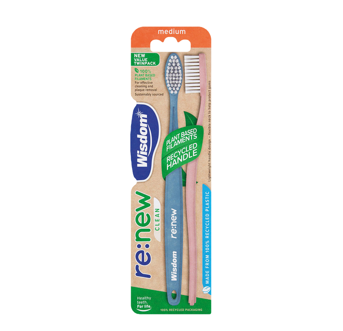 re:new Clean Toothbrush Medium 2pk x 6