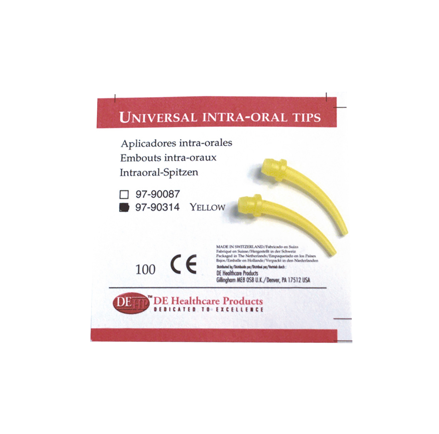 DEHP Intraoral Tips Yellow 100pk