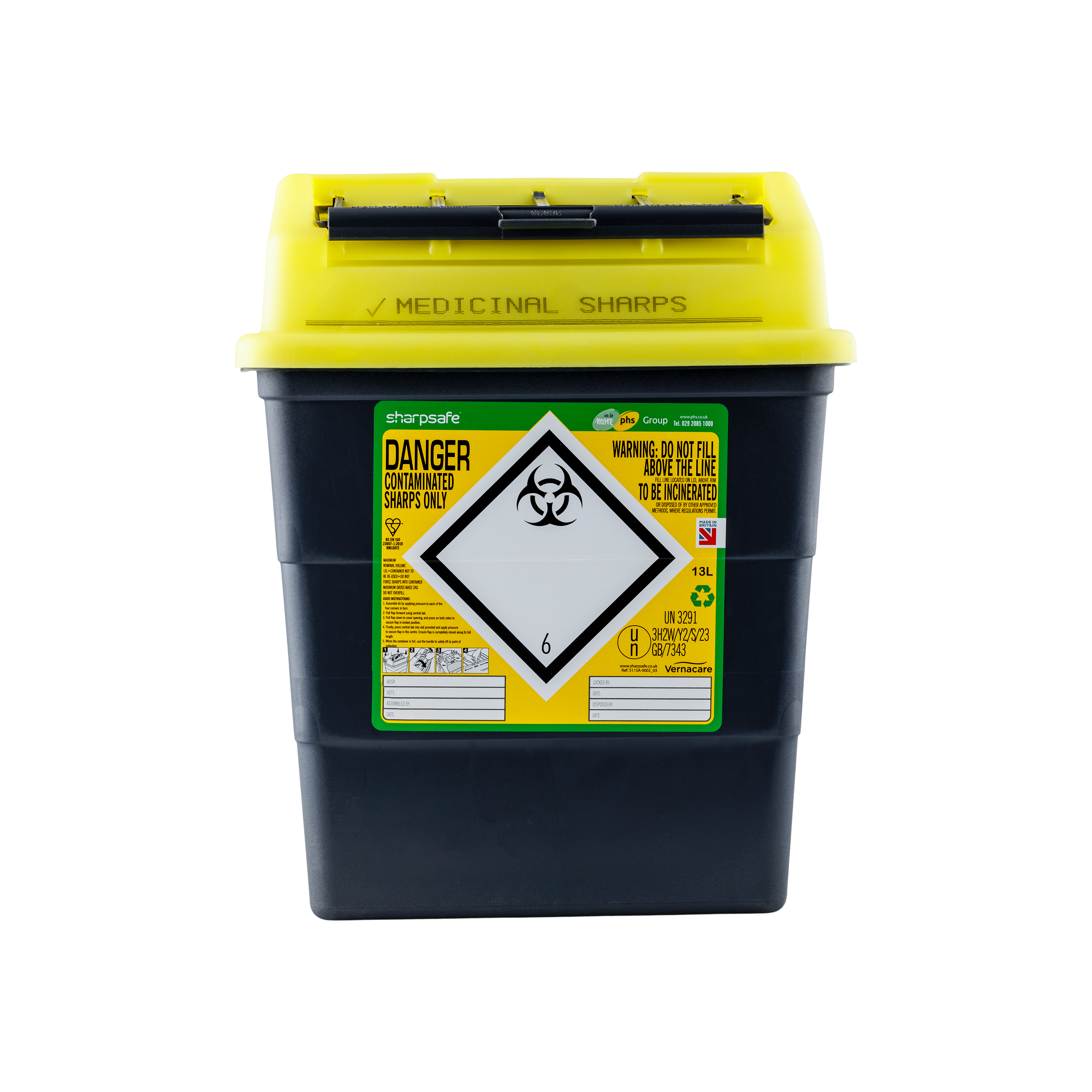 Sharps Bin 13L + Disposal Service