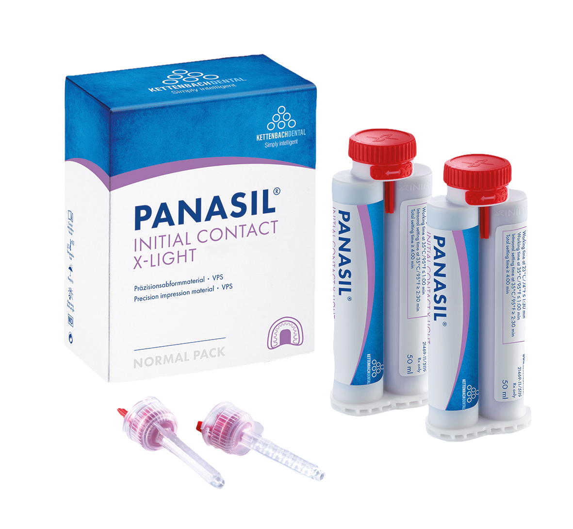 Panasil Initial Contact X-Light Normal Pack Cartridge 50ml 2pk