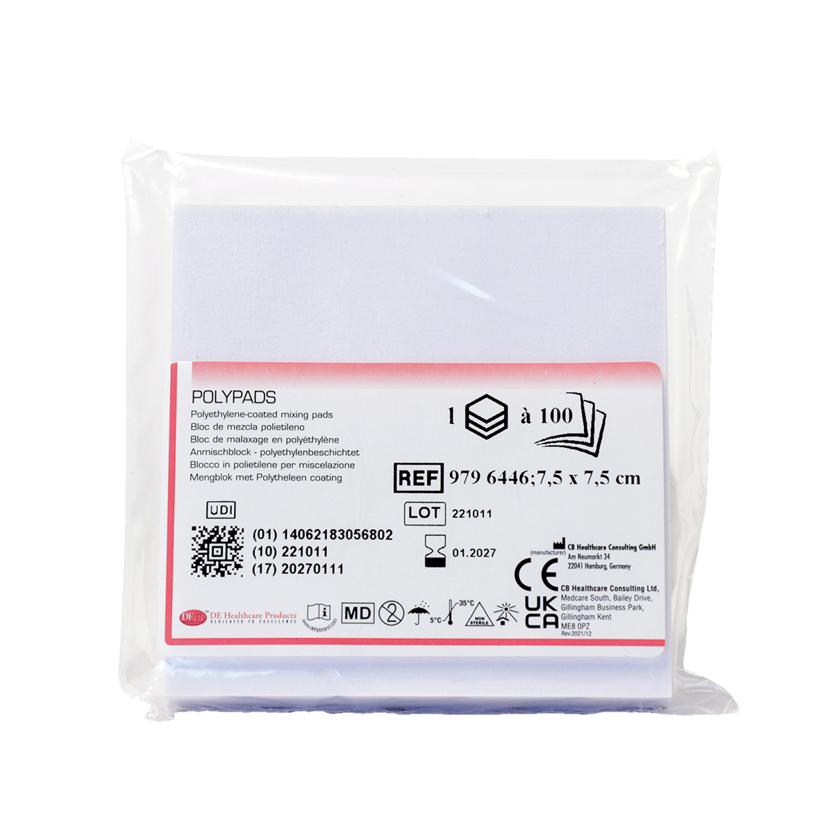 DEHP Polypad 7.5 x 7.5cm 100 Sheets