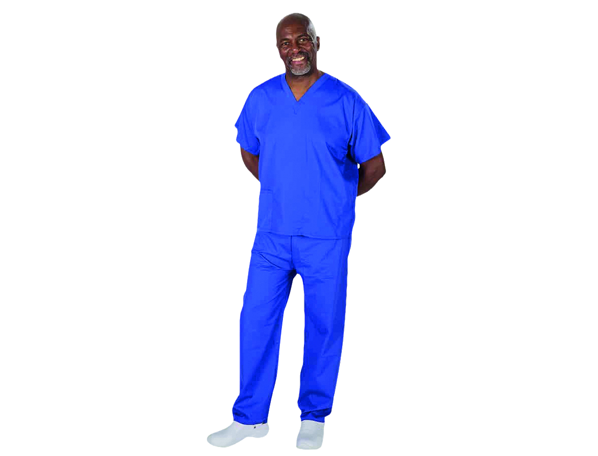First Choice Unisex Scrub Top Cornflower Blue M