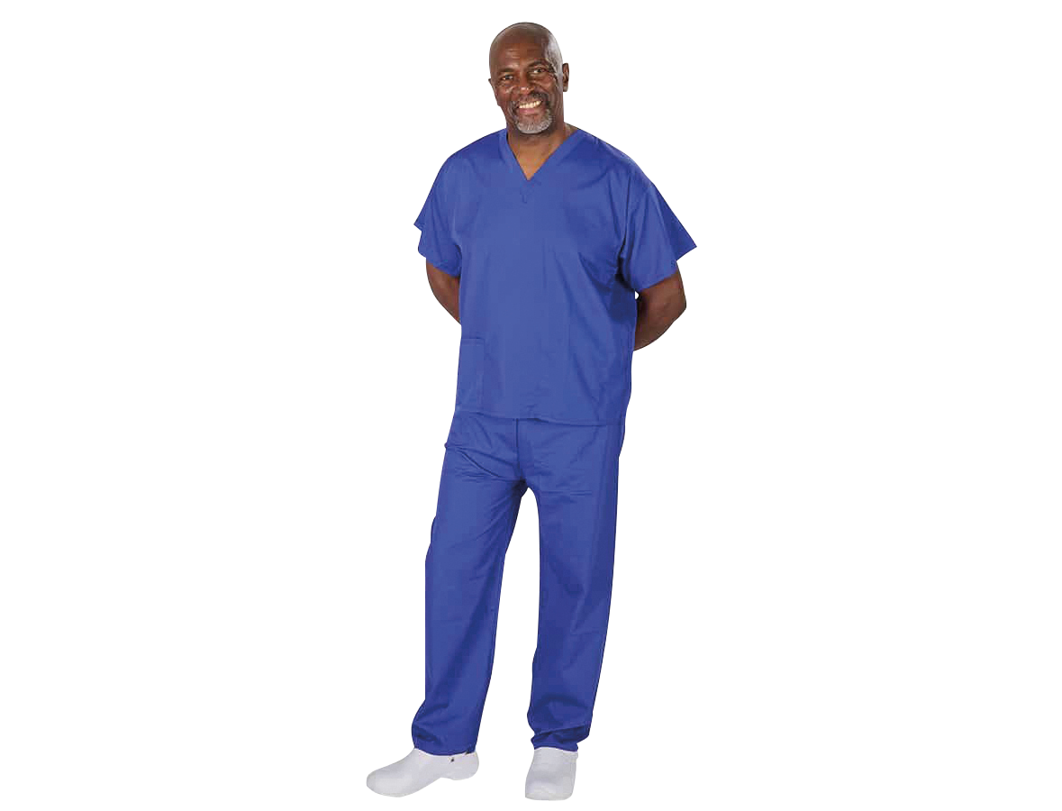 First Choice Unisex Scrub Top Cornflower Blue XL