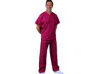 First Choice Unisex Scrub Set Raspberry Red XXL