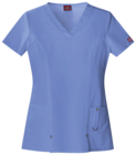 Dickies Xtreme Stretch 82851 Ladies V-Neck Top Ciel Blue XXL