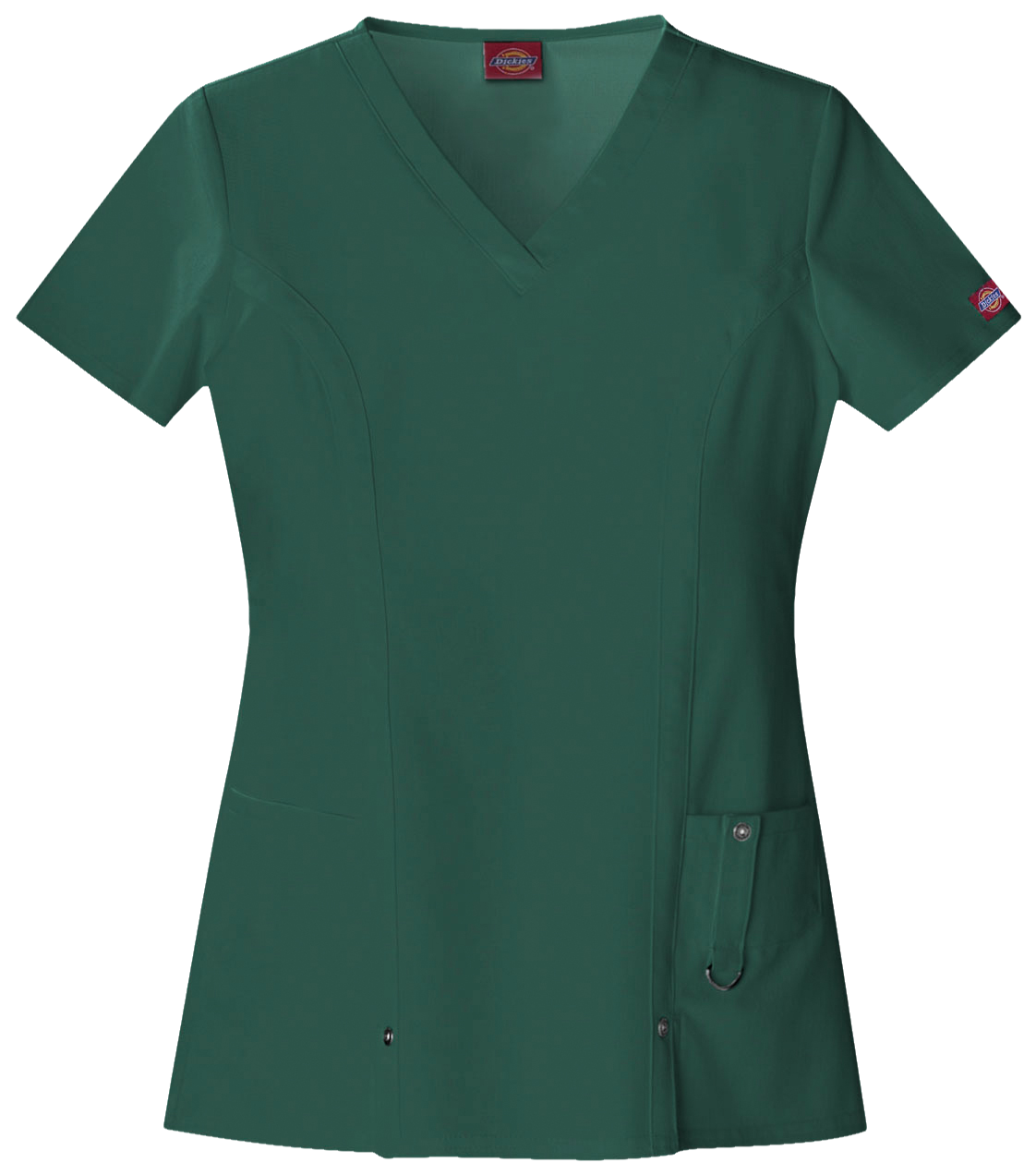 Dickies Xtreme Stretch 82851 Ladies V-Neck Top Hunter Green XL