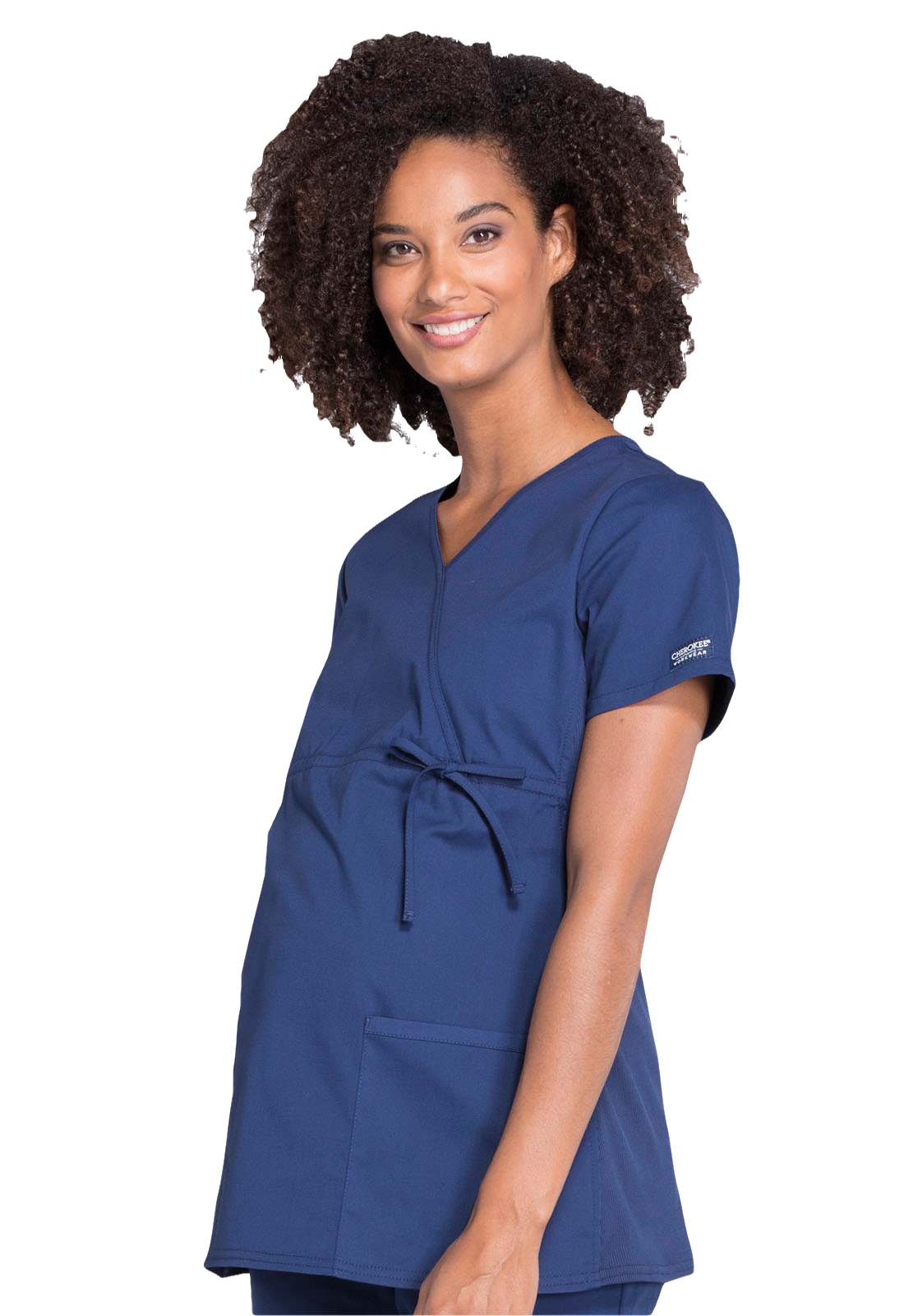 Cherokee WW685 Maternity Top Navy Blue XS