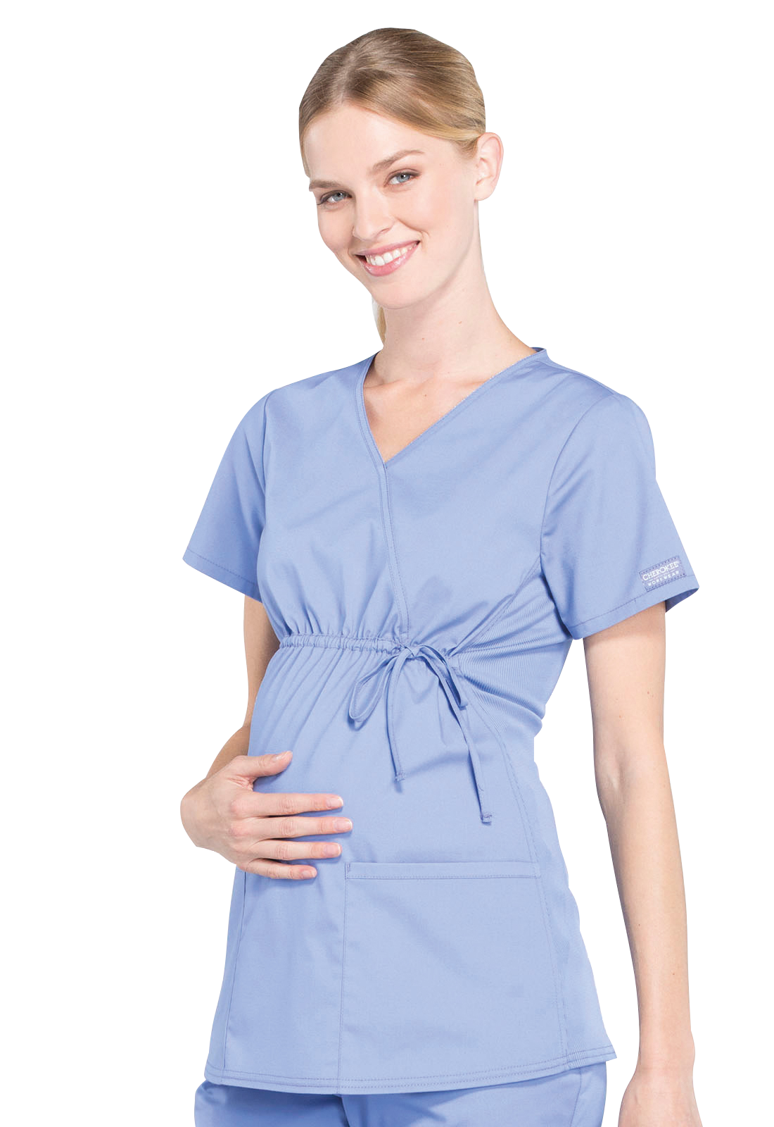 Cherokee WW685 Maternity Top Ciel Blue XL