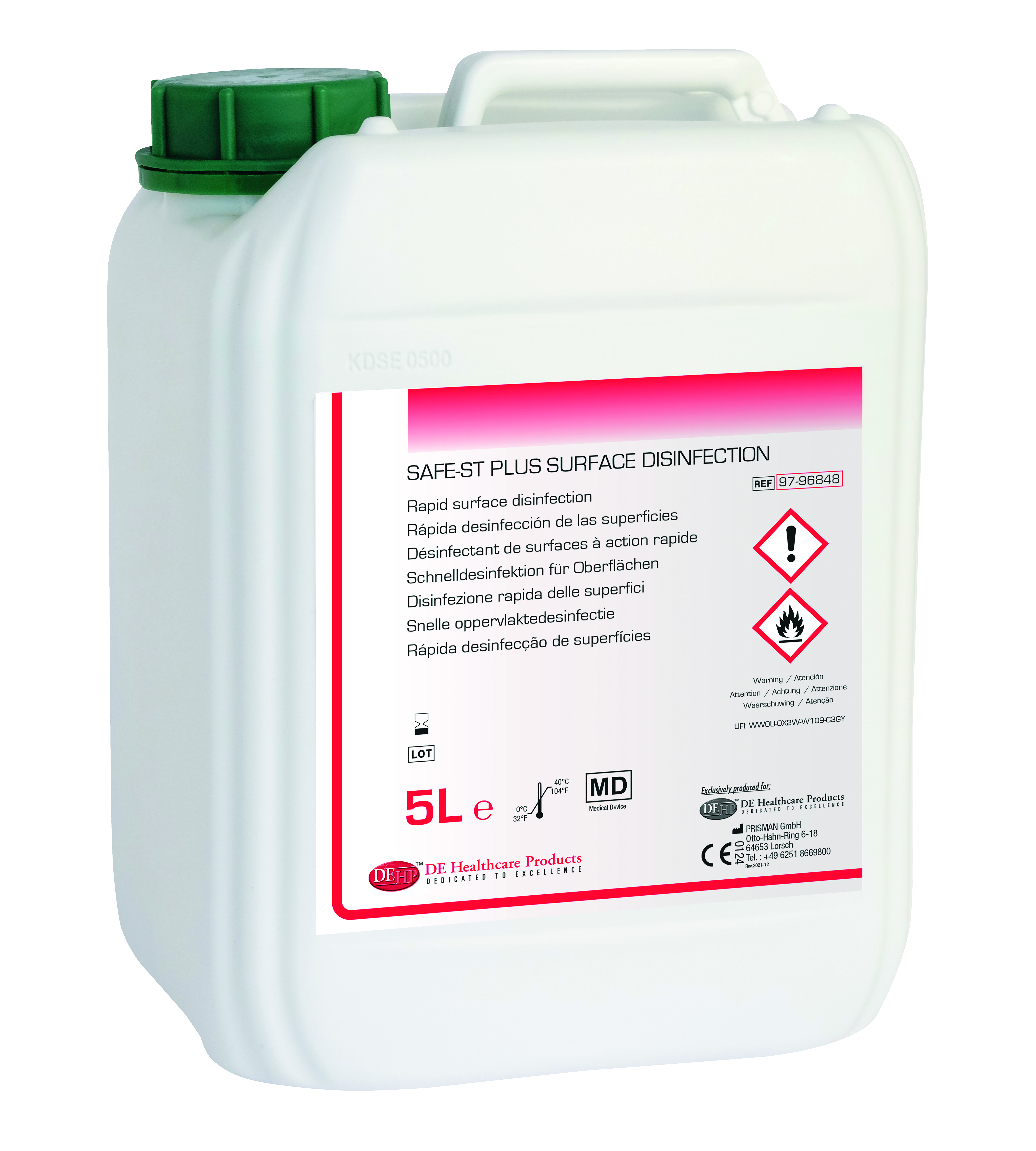 DEHP Safe-ST Plus Surface Disinfection 5L