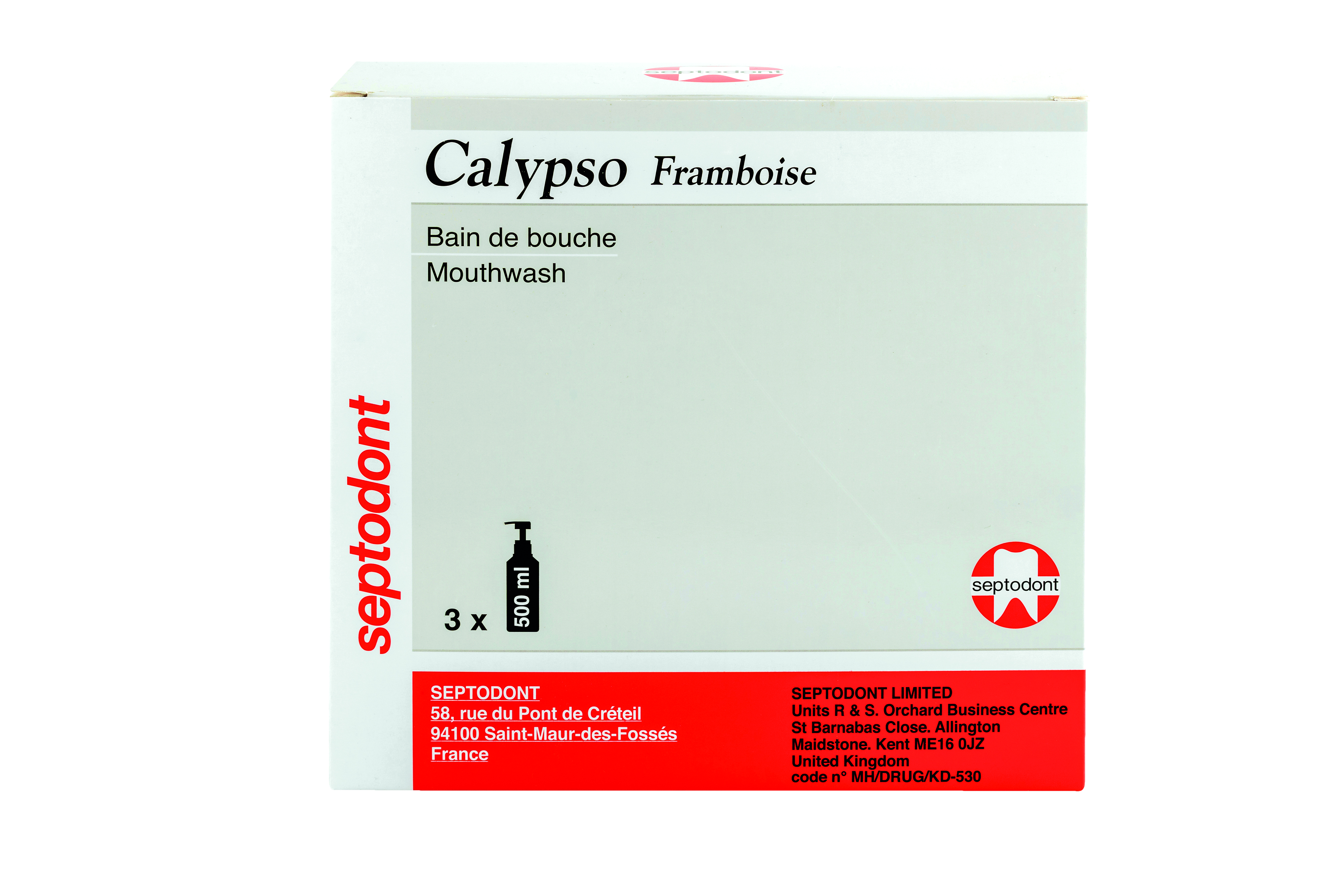 Mouthwash Calypso Raspberry 500ml 3pk