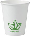 DEHP Paper Cup PLA 180ml Leaf Biodegradable 1000pk