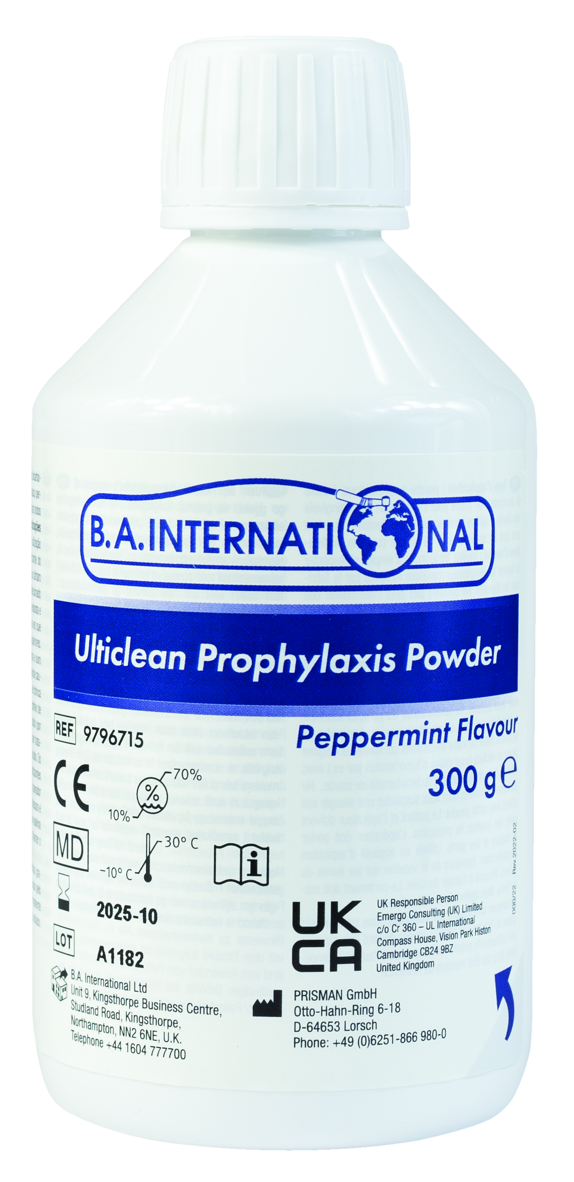 Ulticlean Prophylaxis Powder Mint 300g 4pk