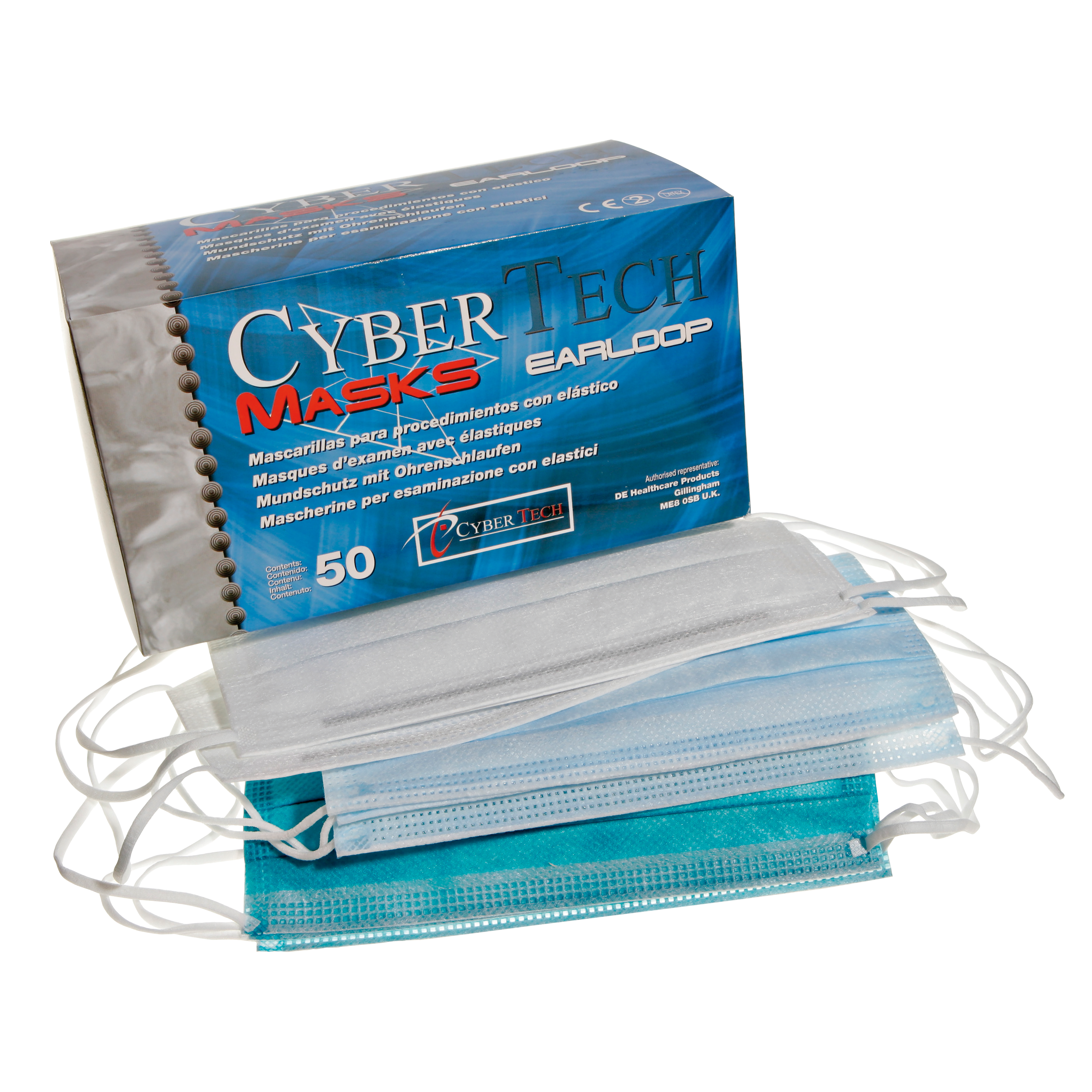 Cyber Face Mask Earloop IIR White 50pk