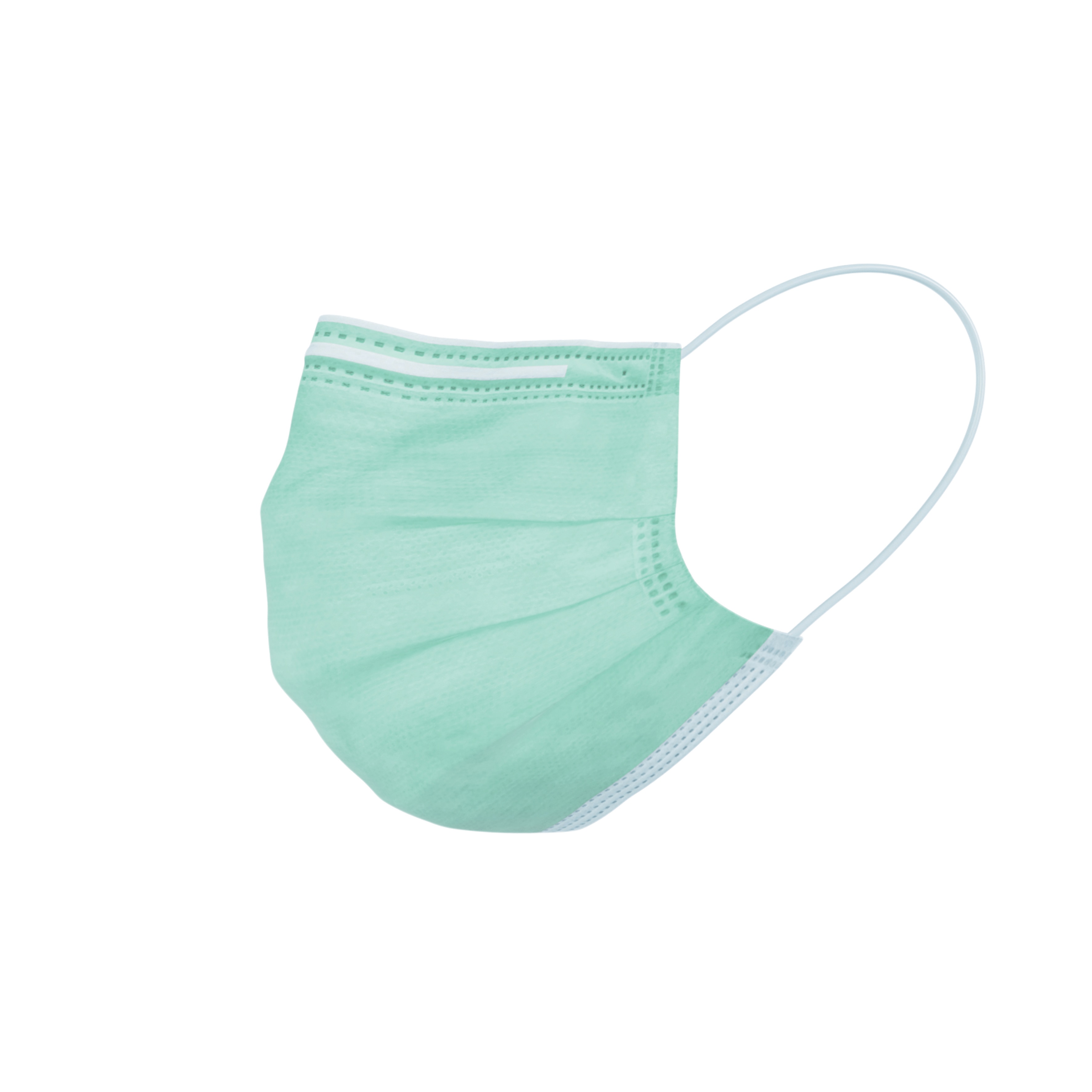 DEHP Earloop Face Mask Green 50pk