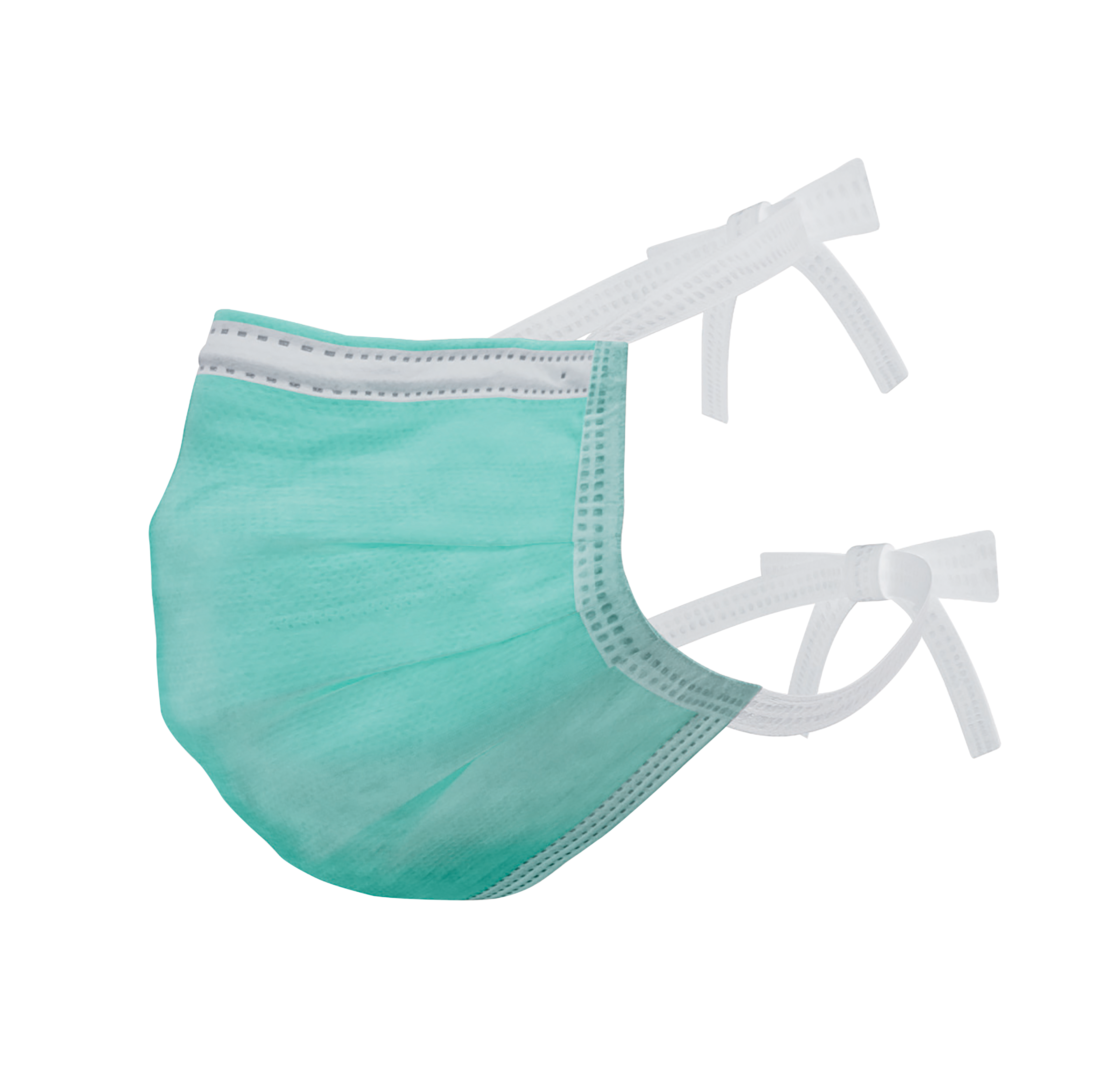 DEHP Tie-On Face Mask Green 50pk