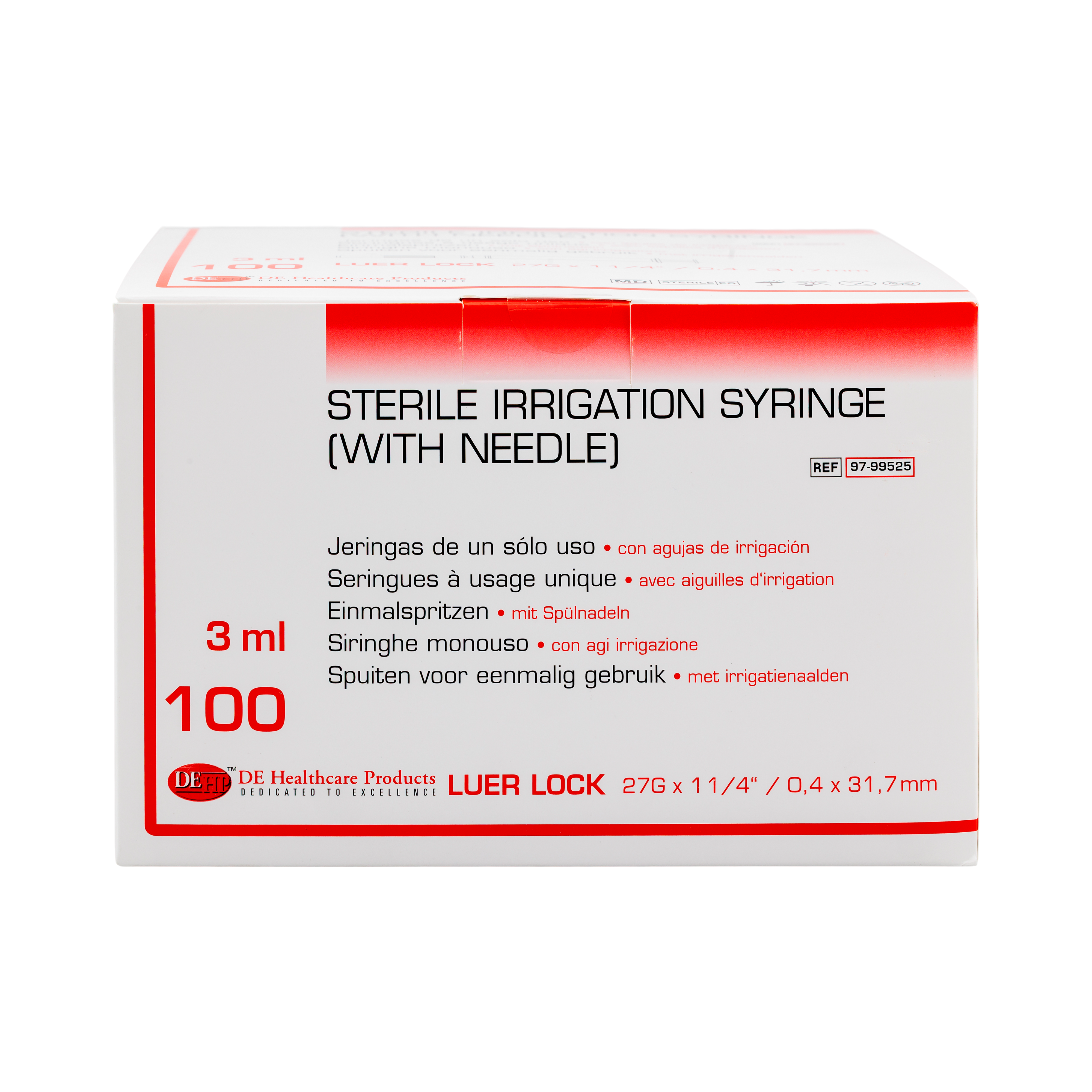 DEHP Endo Syringe W/Irrigating Needle 27G 100pk