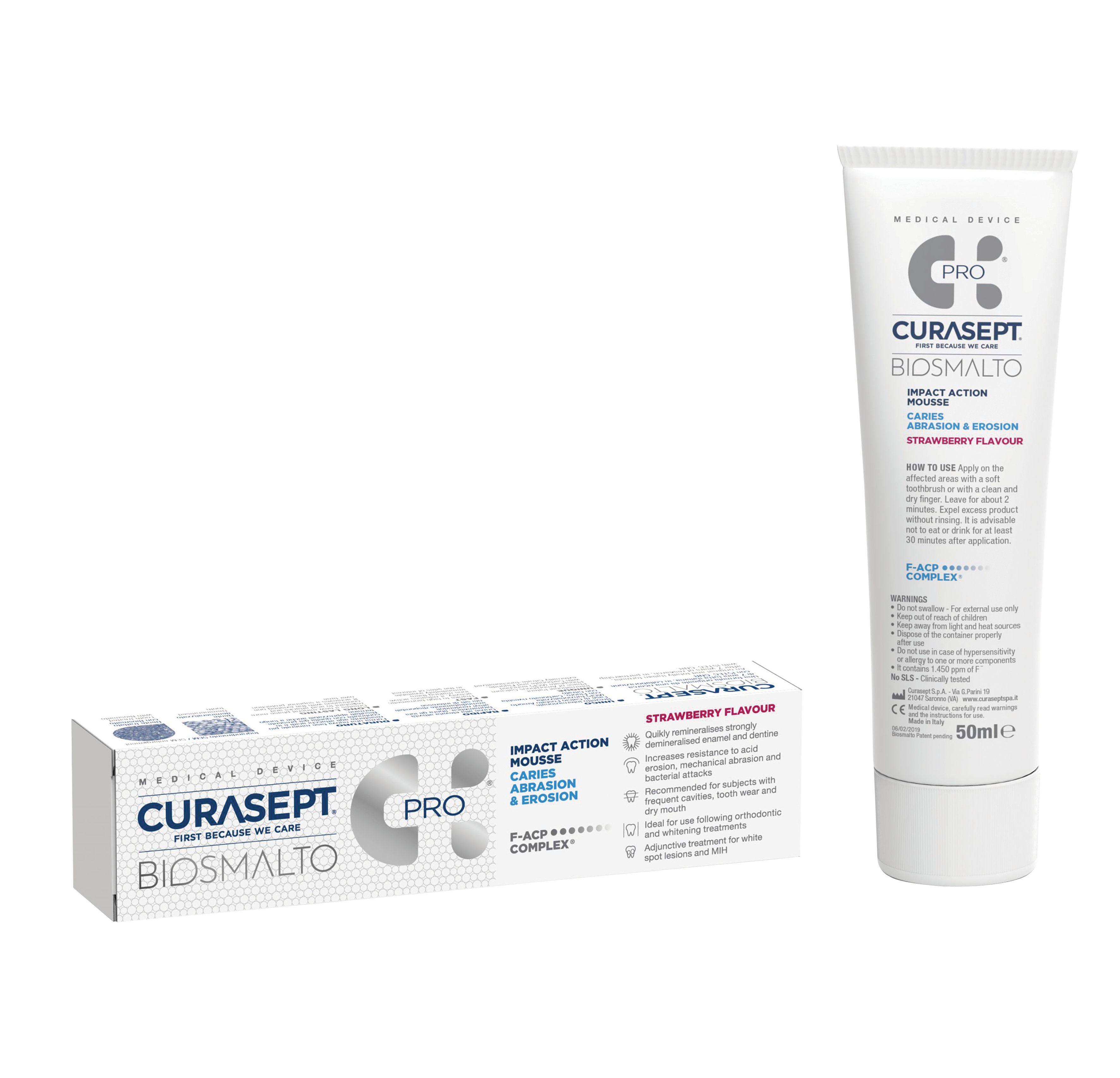 Curasept Biosmalto Action Mousse Strawberry 50ml