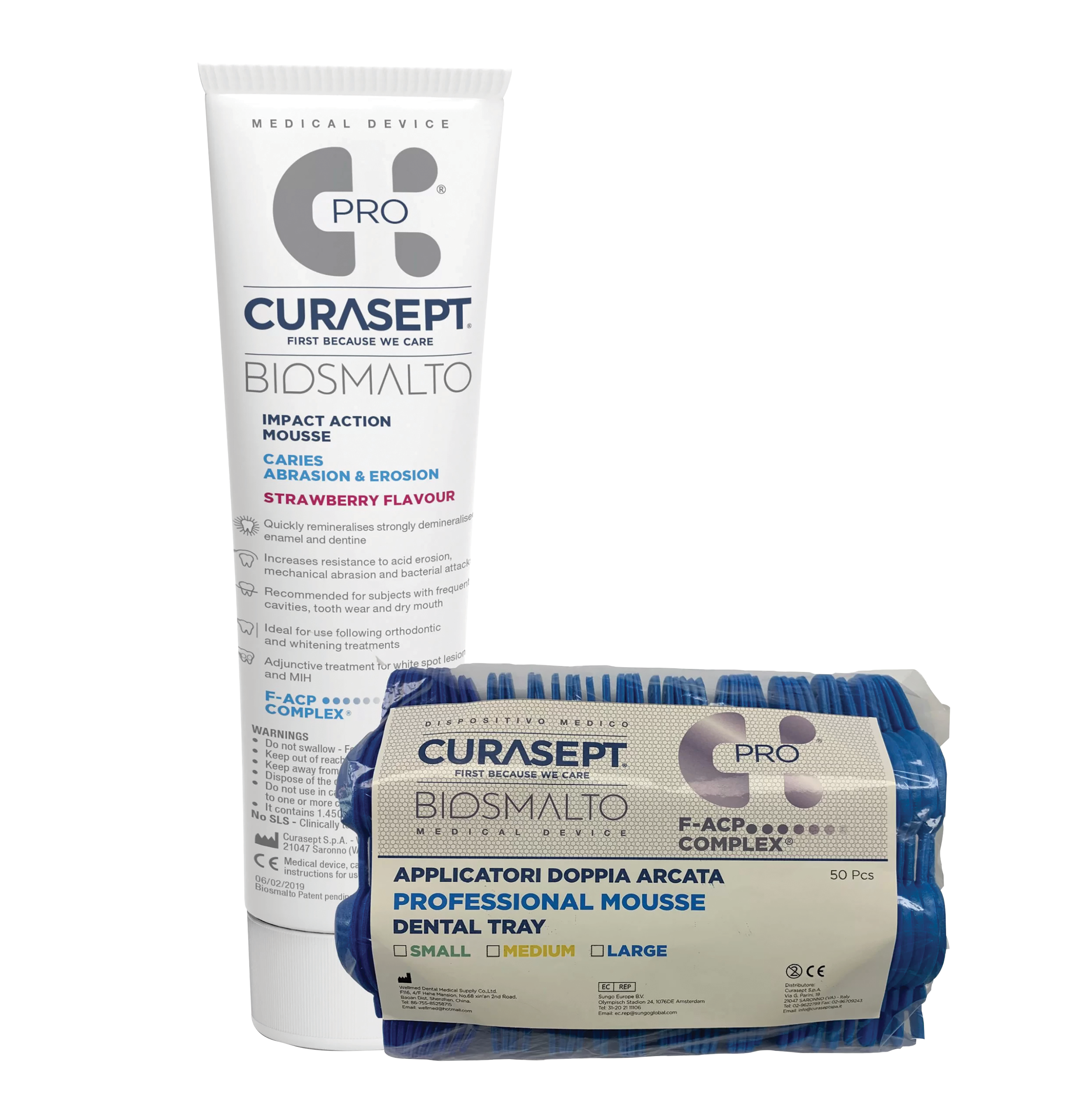 Curasept Biosmalto Strawberry 150ml with Trays