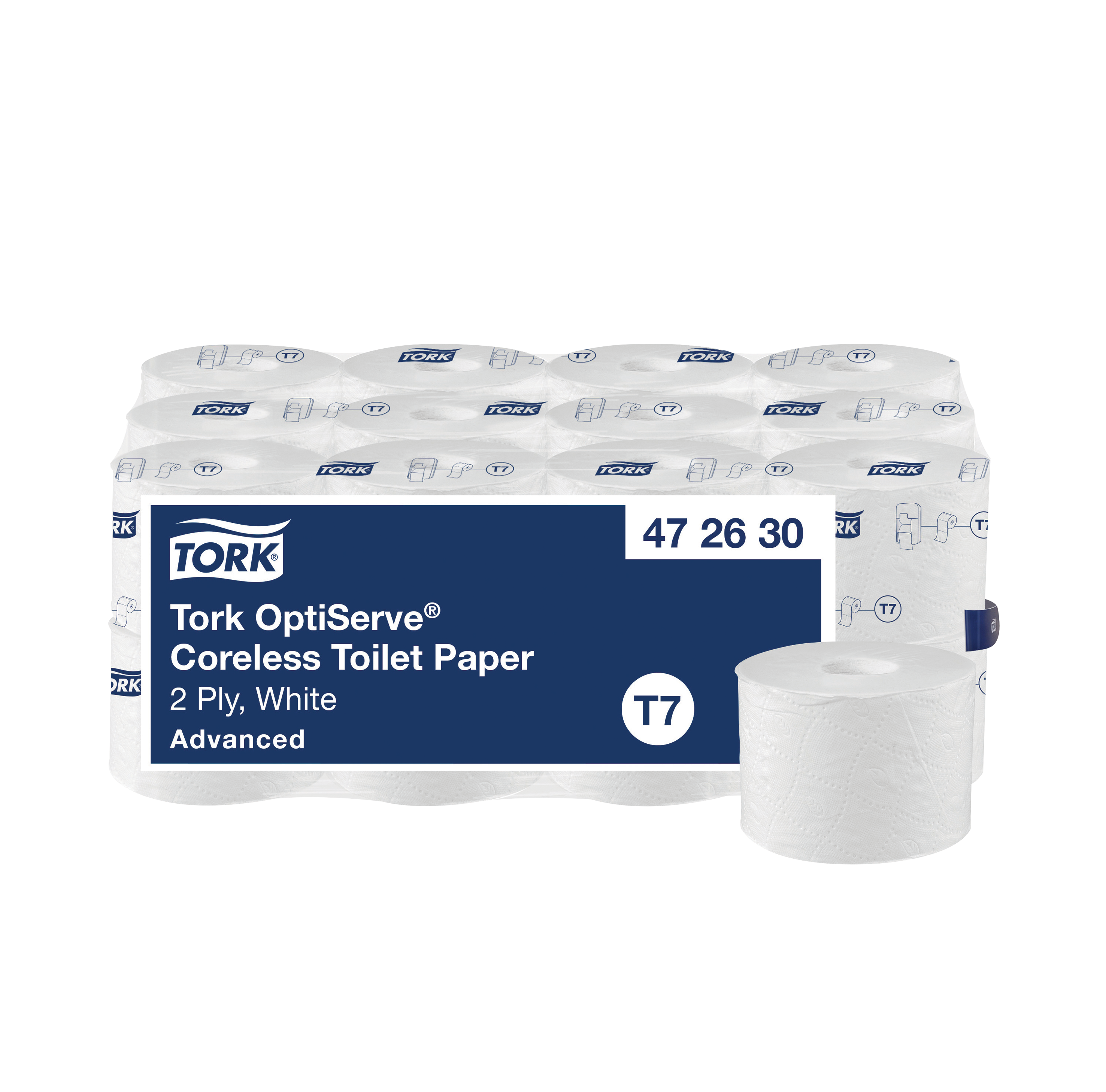 1214224_UK_Front_01_s_-Tork-Optiserve-Coreless-Toilet-Roll-White-2Ply-820-Sheets-T7-Dispenser-24pk.png