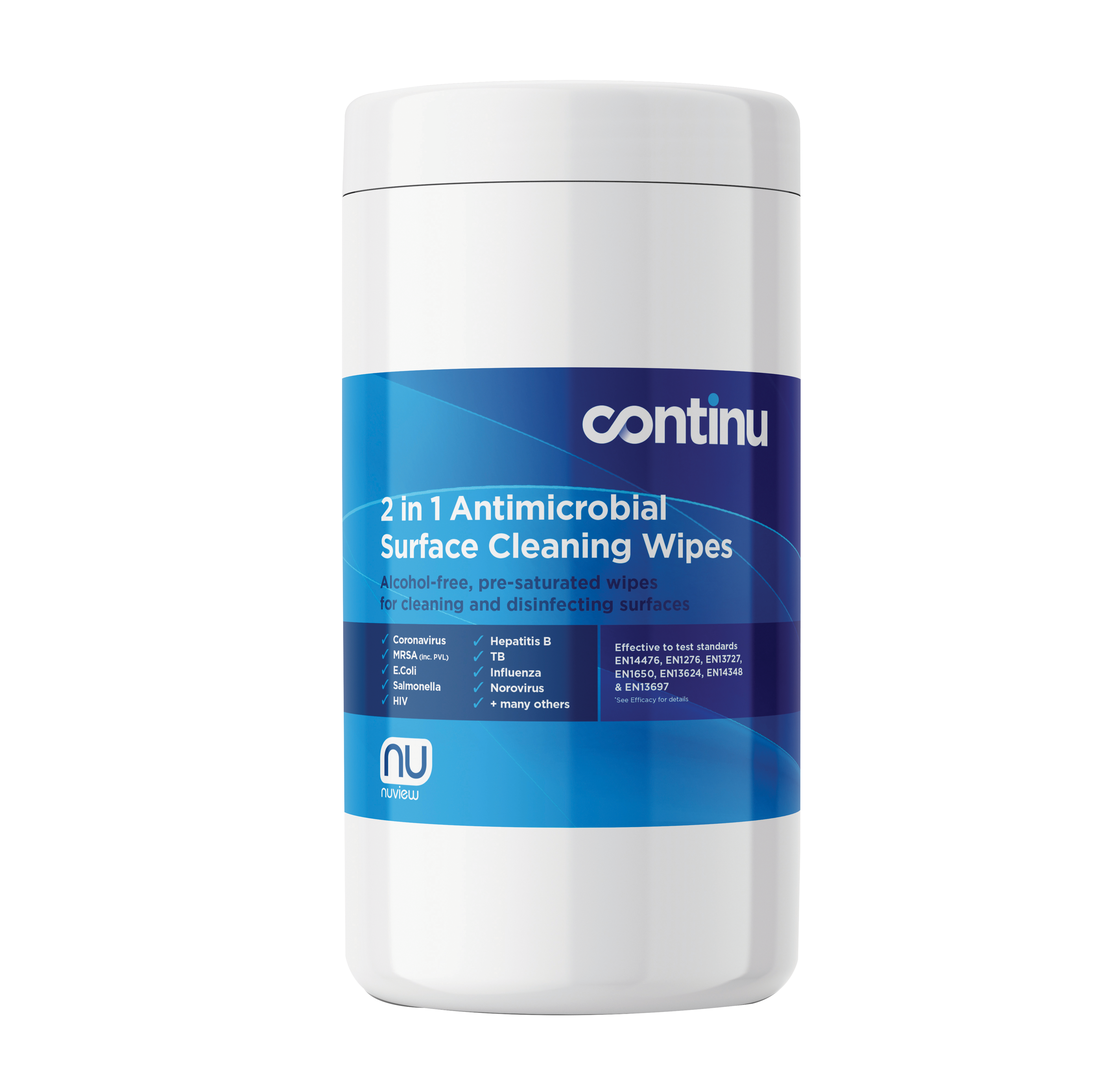 Continu 2 in 1 Wipes Tub 200pk