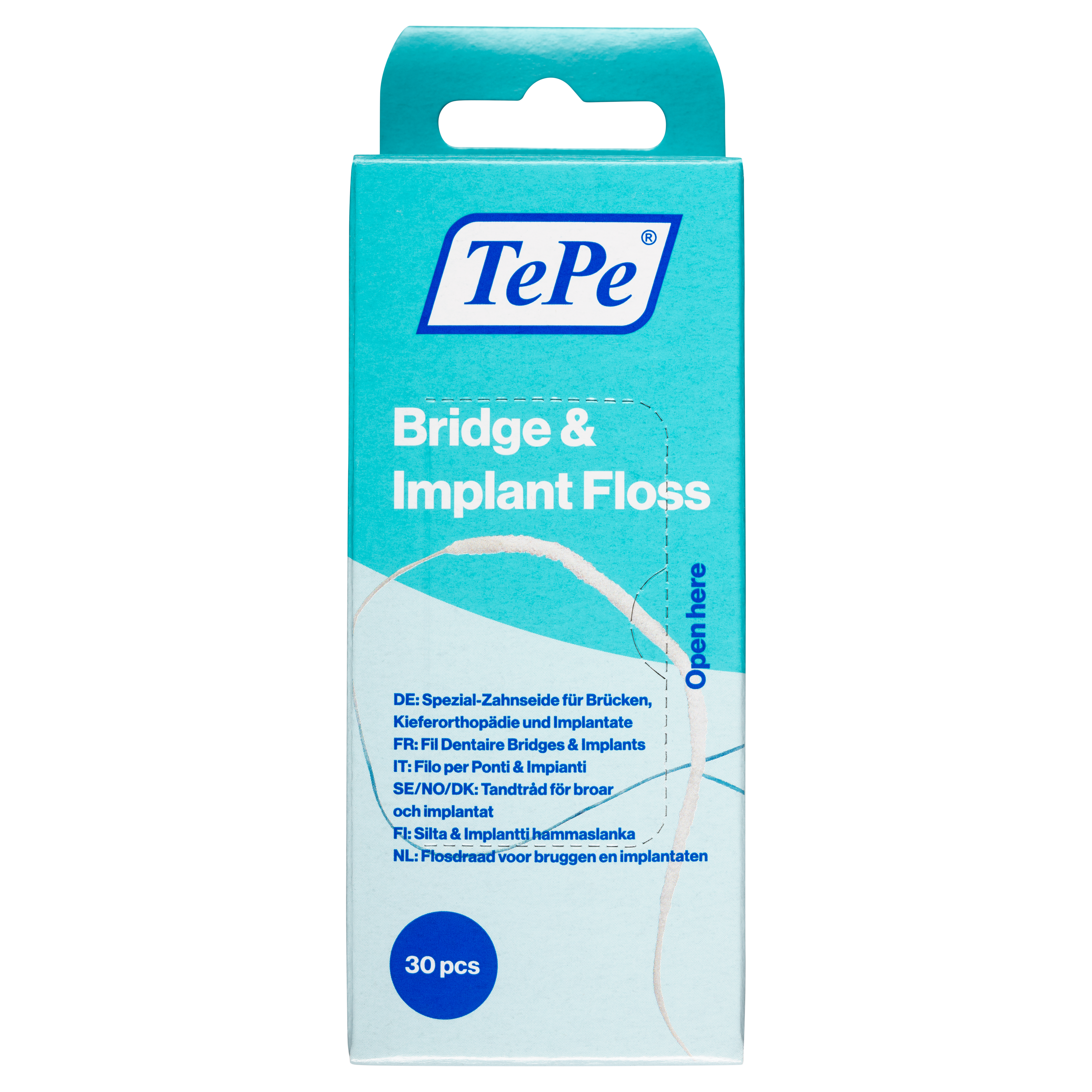 TePe Bridge and Implant Floss 30pcs 6pk