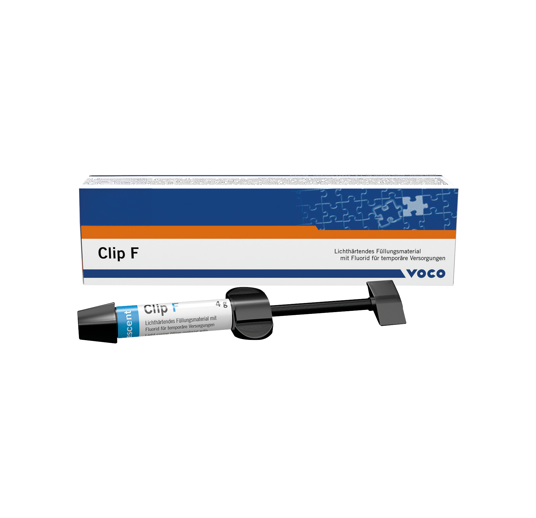 Clip F Syringe Fluorescent 4g 2pk