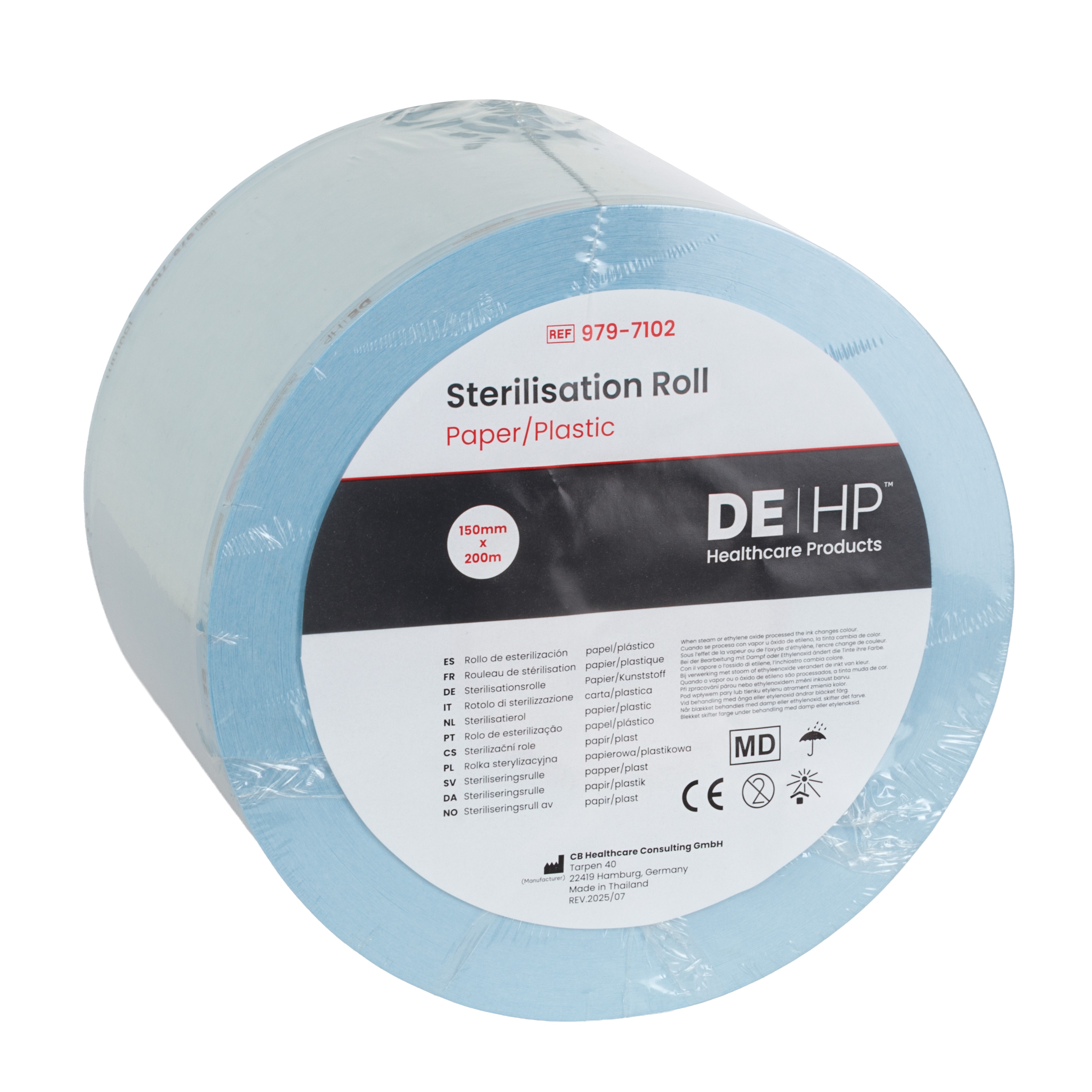 DEHP Sterilisation Roll 150mm x 200m