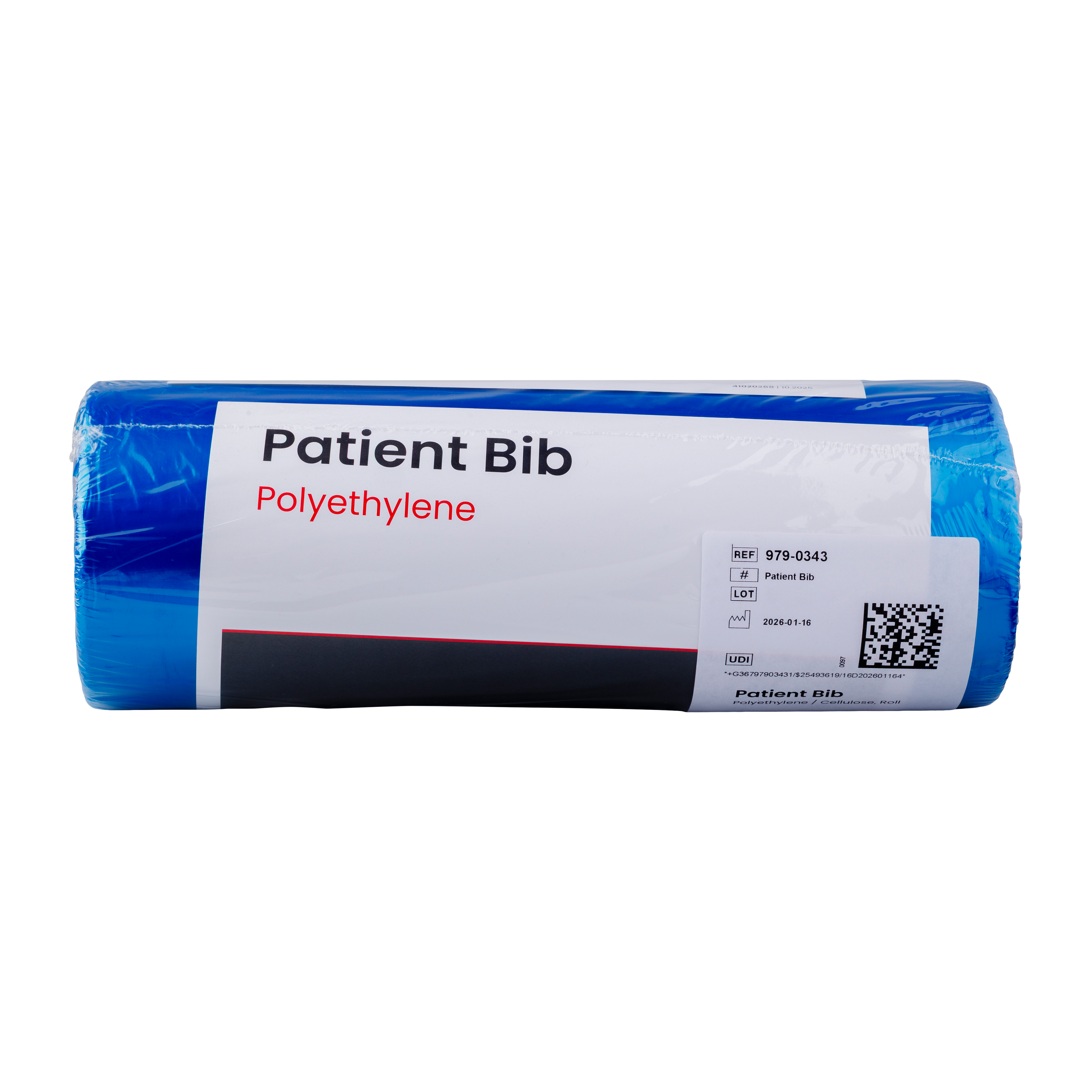 DEHP Patient Apron PE Blue 81 x 53cm Roll 200pk