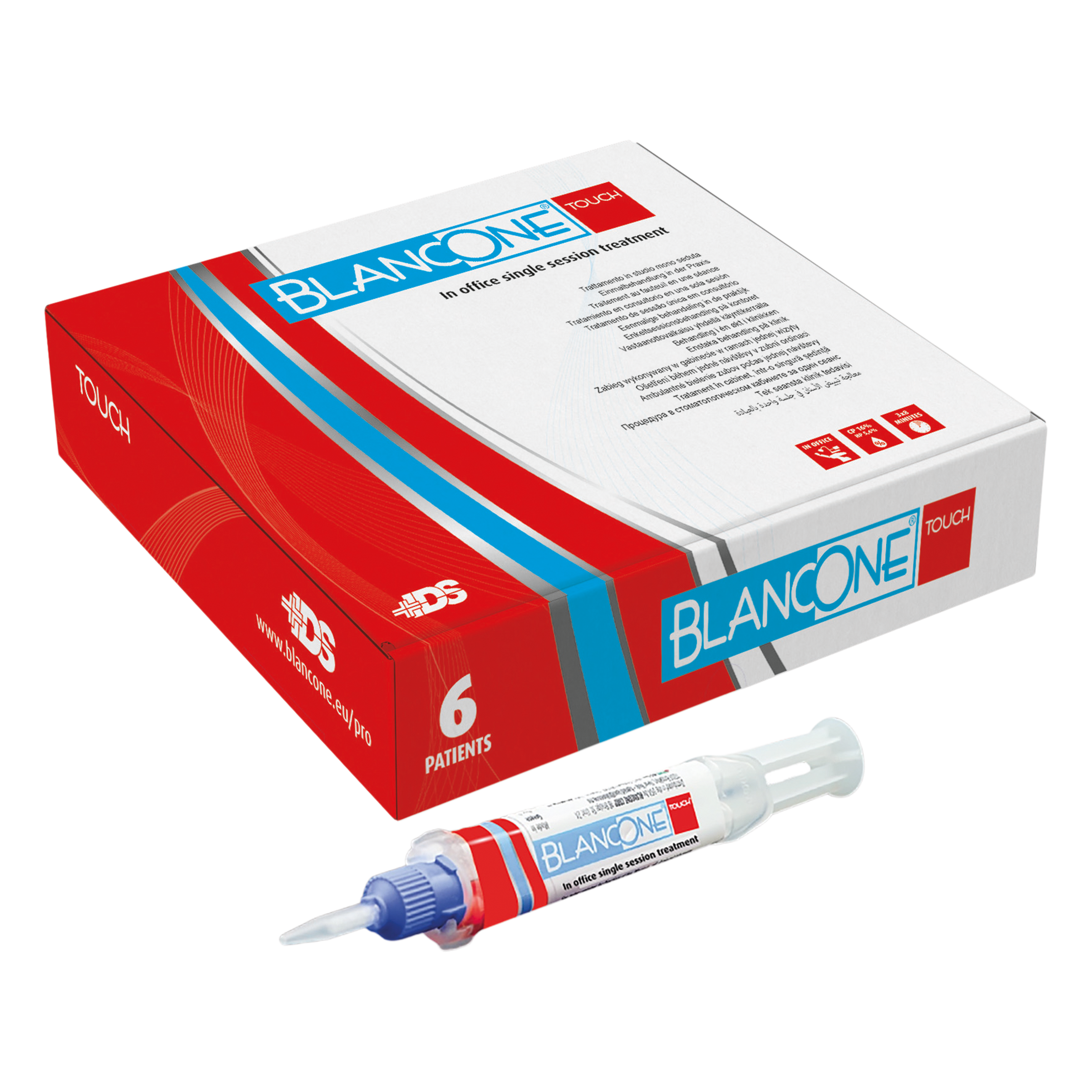 BlancOne TOUCH+ Multi Whitening 6% Hydrogen Peroxide Patient Kit 6pk