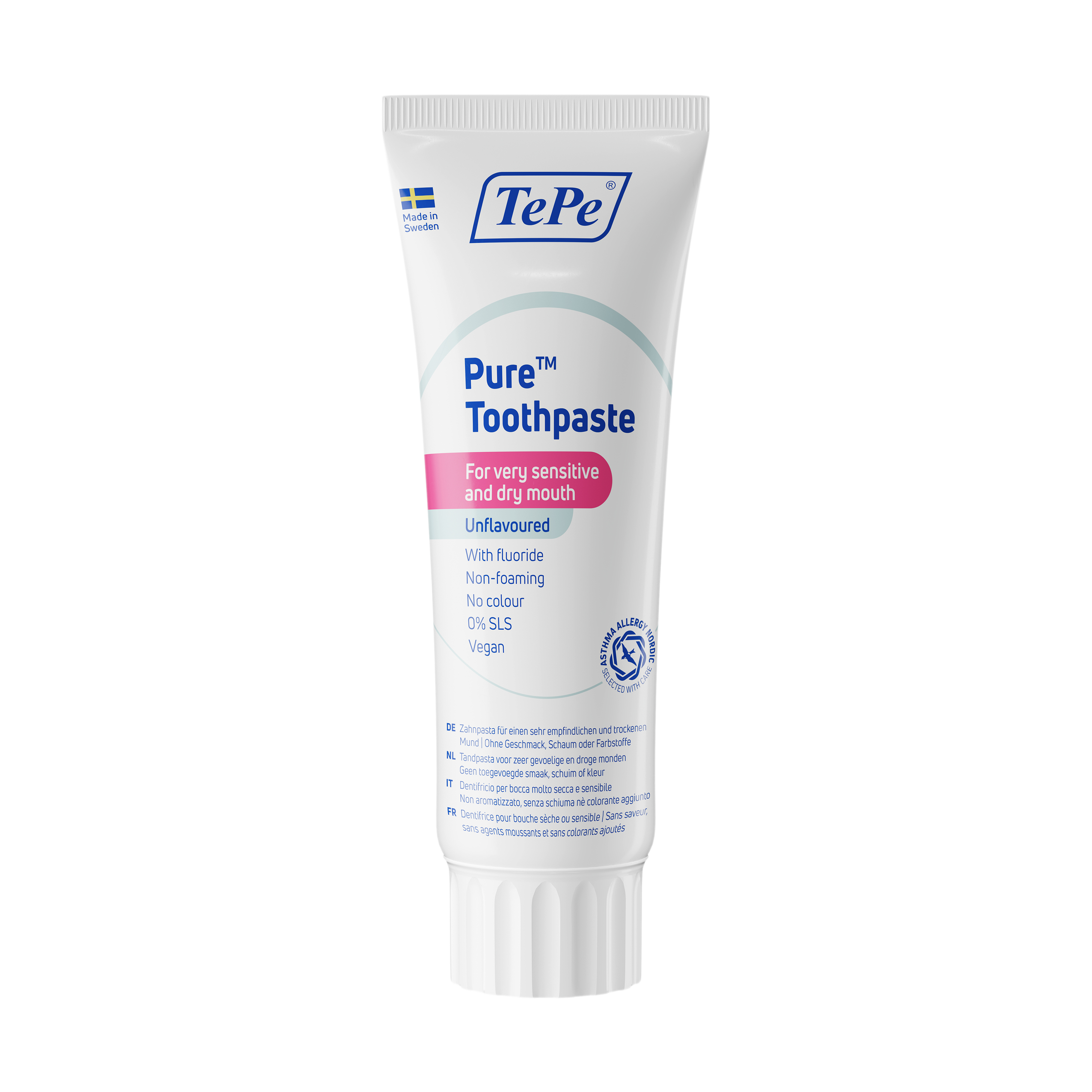 Tepe Packet Tepe TePe Pure Toothpaste Unflavoured 12pk KX234796 - Kent Express