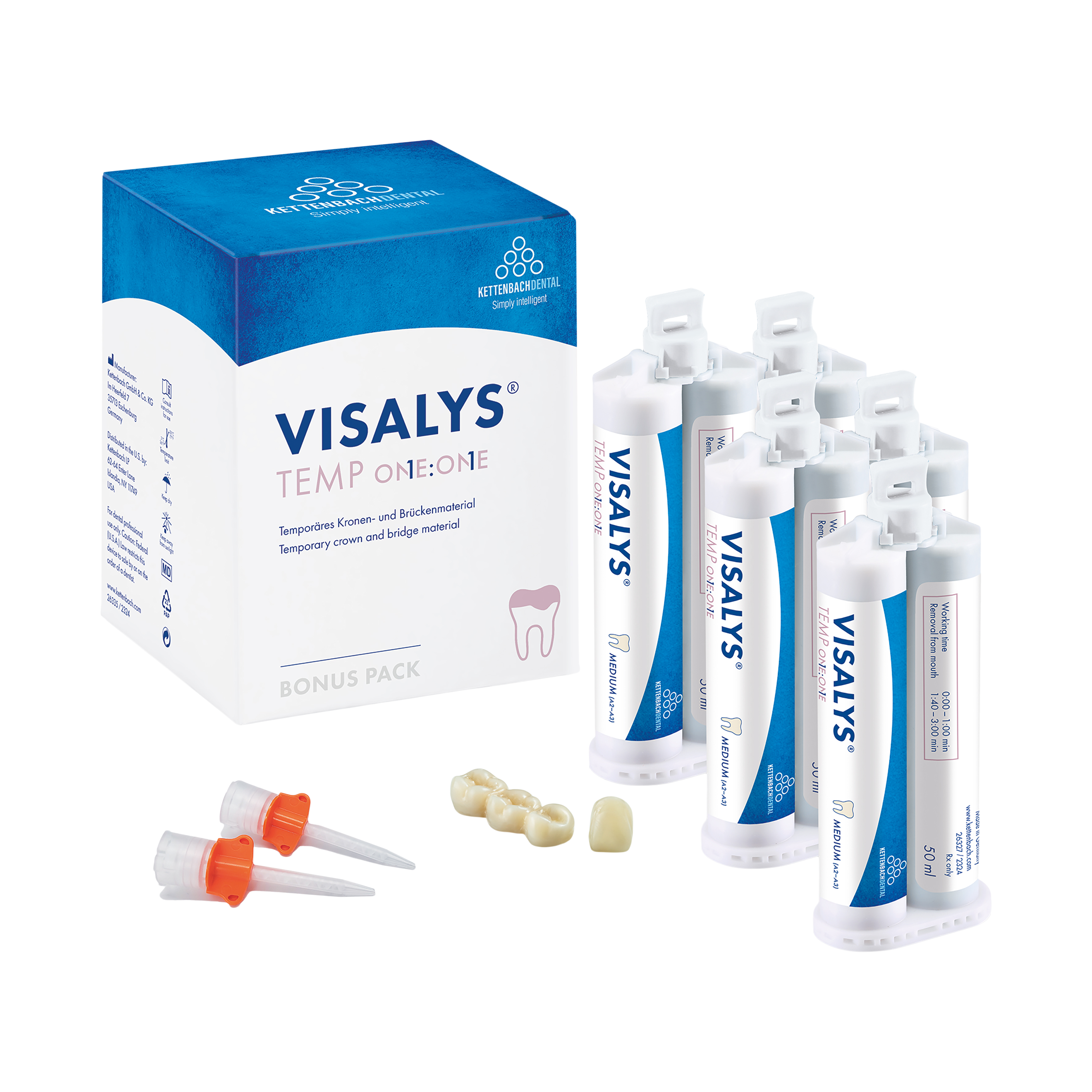 Visalys Temp One:One Medium A2-A3 Bonus Pack 5pk