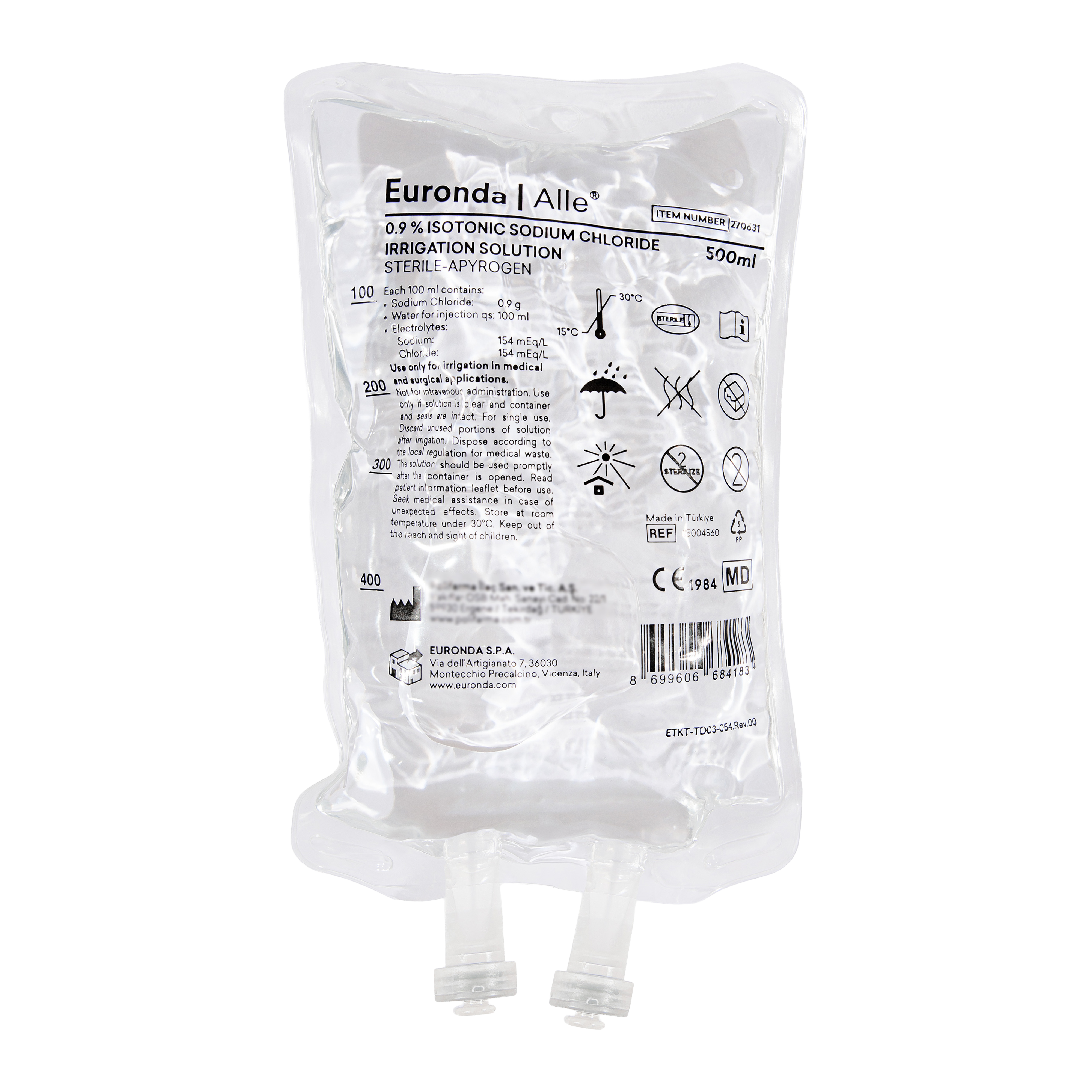 Isotonic Sodium Chlor Irrigation Sol 0.9% 500ml