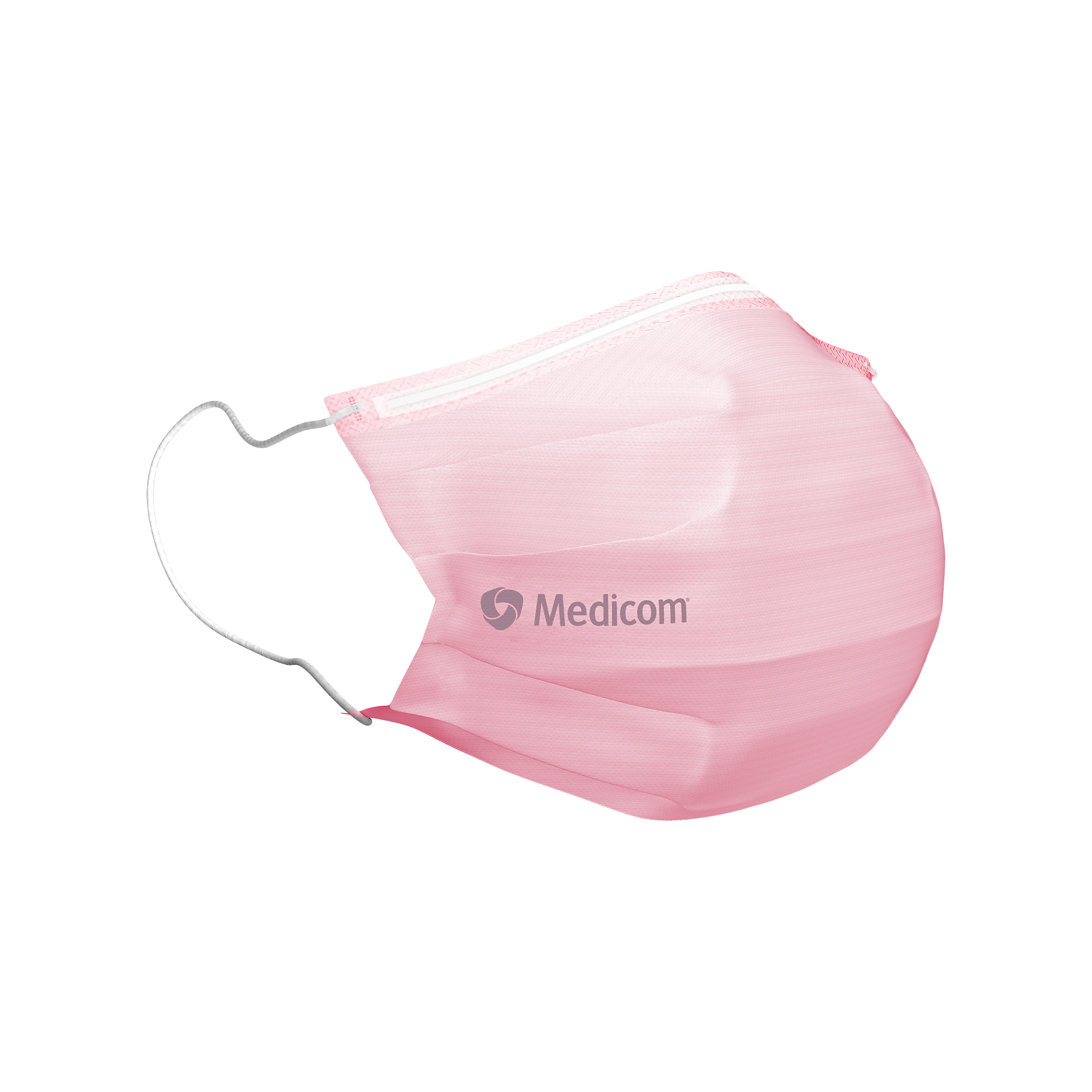 SafeMask Standard Medical Mask Type IIR Earloop Pink 50pk