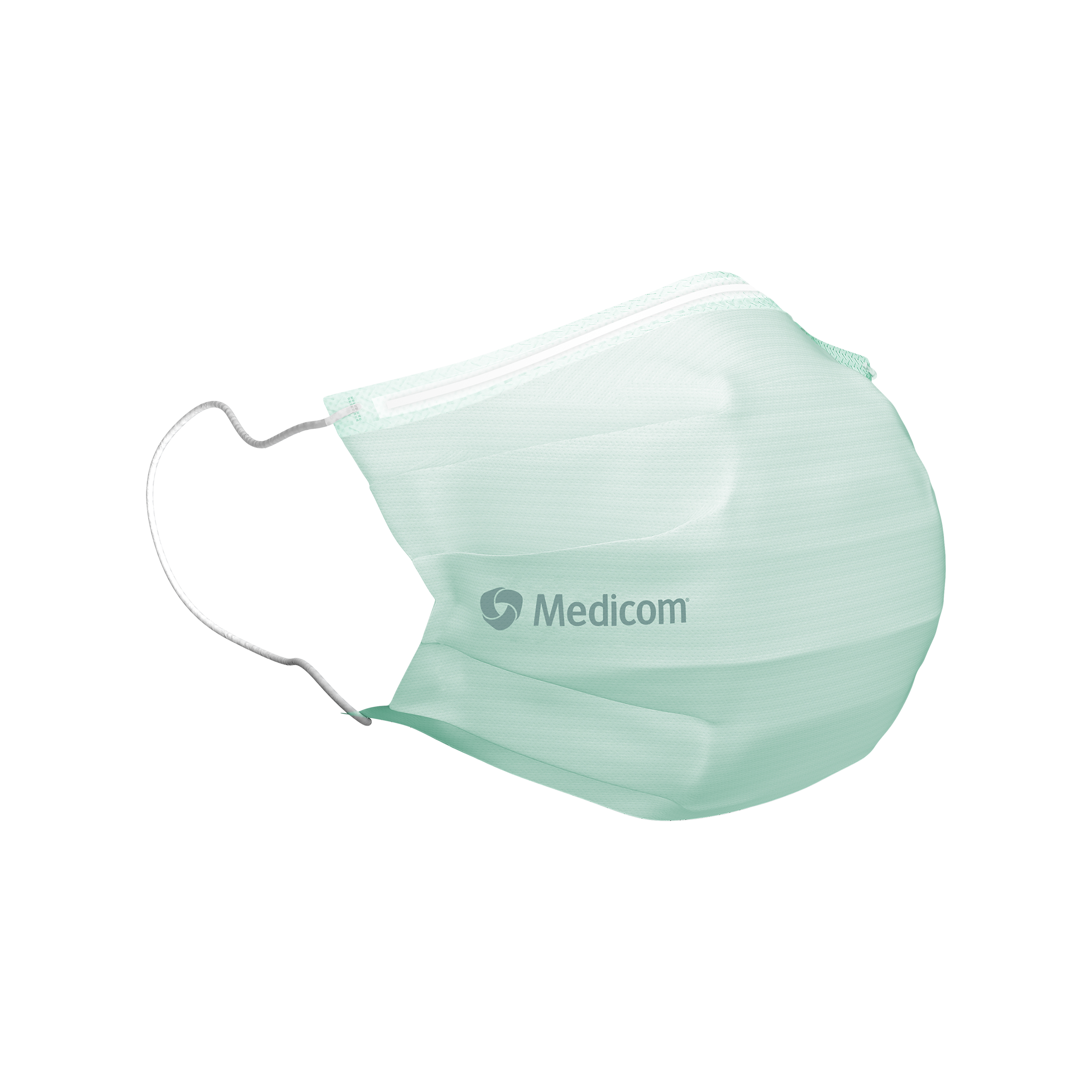 SafeMask Standard Medical Mask Type IIR Earloop Green 50pk